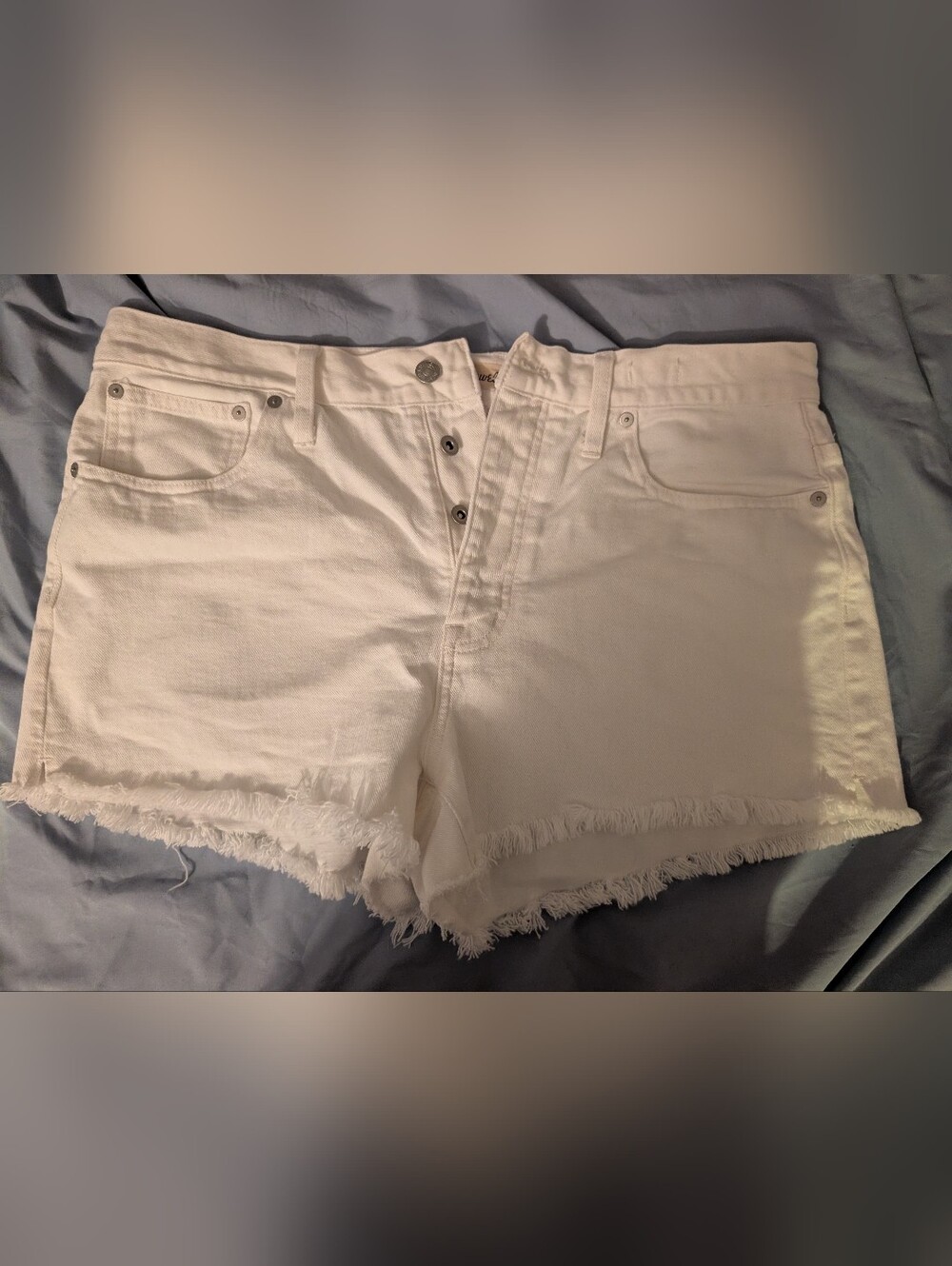Madewell White Denim Shorts